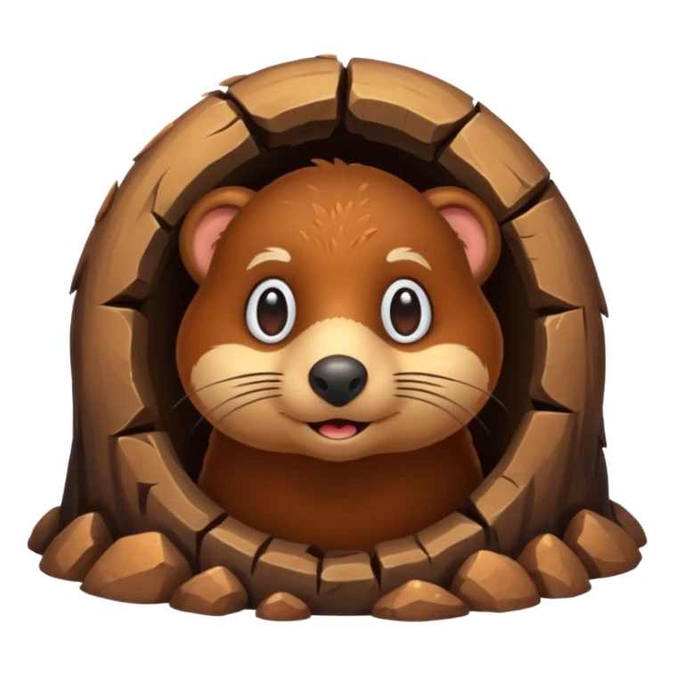 A Mole Coming Out Of A Hole sticker