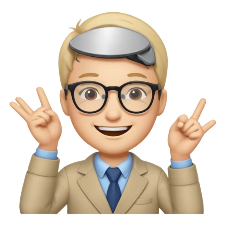 祝賀成功 by Cute招sir (with glasses)（casual wear) sticker