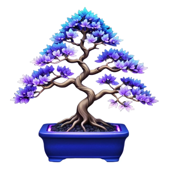  Rustic shiny crystal black-purple fiber optic lights  maple cobalt tiny bonsai  sticker