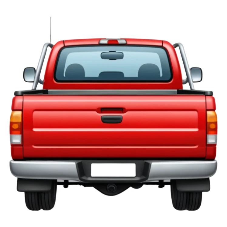 Red 1999 hilux with a full steel tray sticker