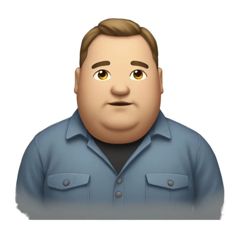 Fat man with overshirt profile picture sticker