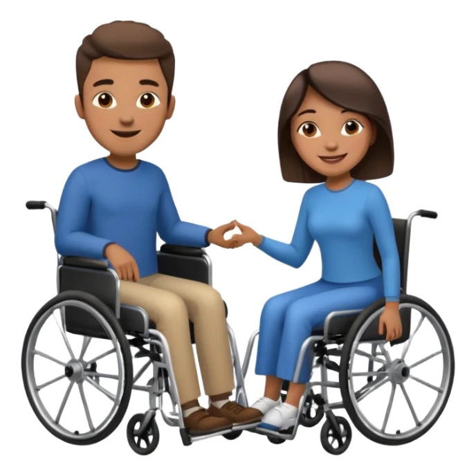 DISABLED PEOPLE MALE AND FEMALE sticker