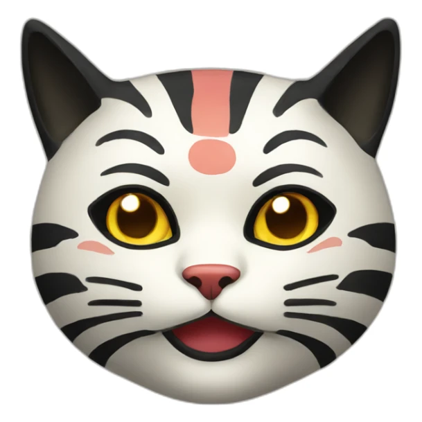 Japanese kat mask sticker