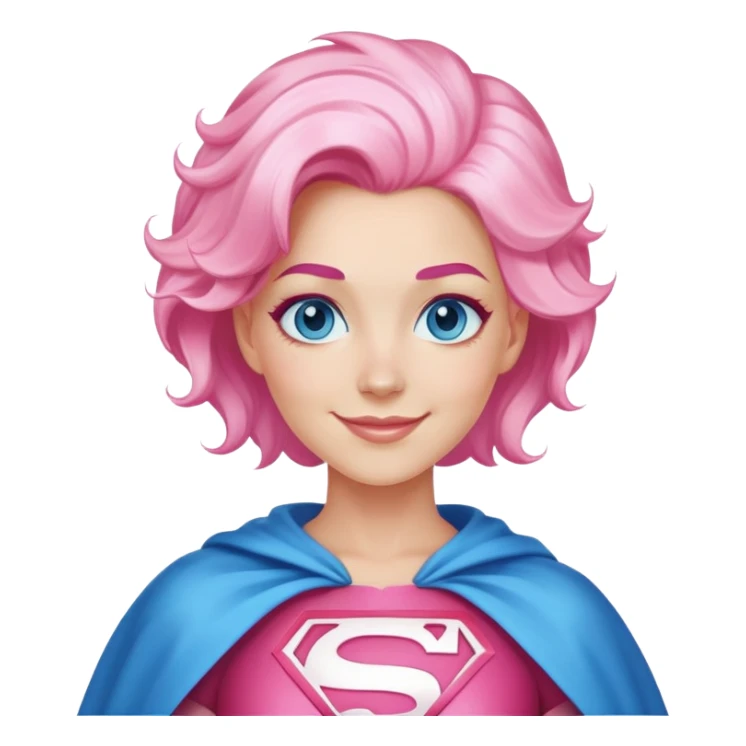 cotton candy woman super hero sticker