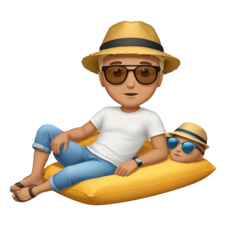 Um homem deitado,com o corpo inteiro sticker