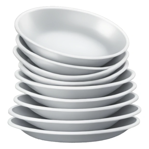 a pile of clean dishes sticker