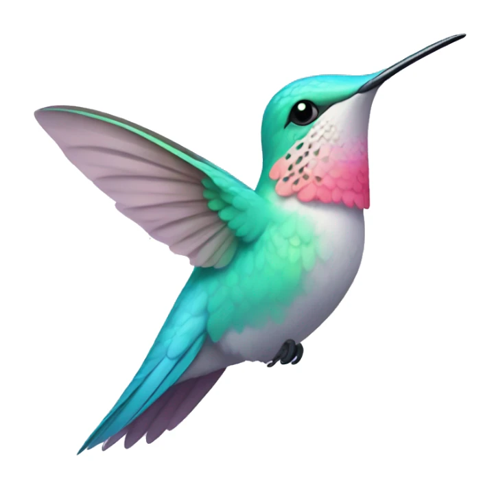 Hummingbird in Pastell colors sticker