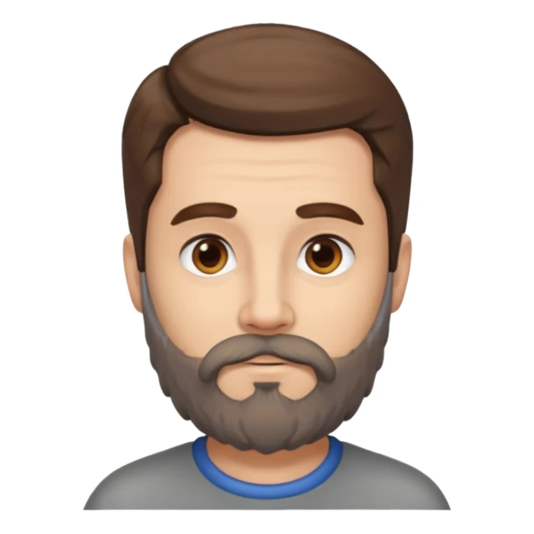 MALE, BROWN HAIR, GREY GOATY BEARD sticker