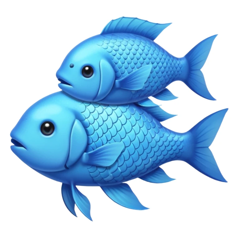 two pale blue fishes kissing sticker
