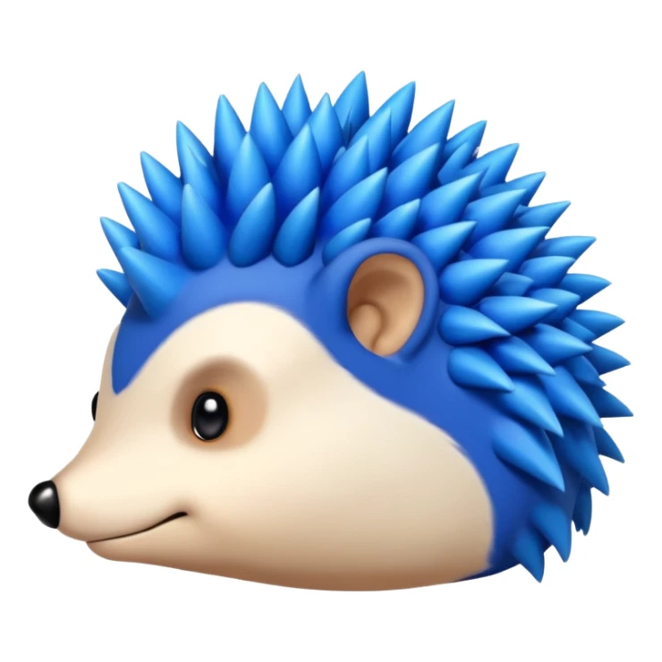 A blue hedgehog with 6 spines and sticker