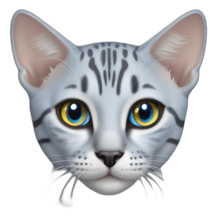 Egyptian Mau cat blue eyes sticker