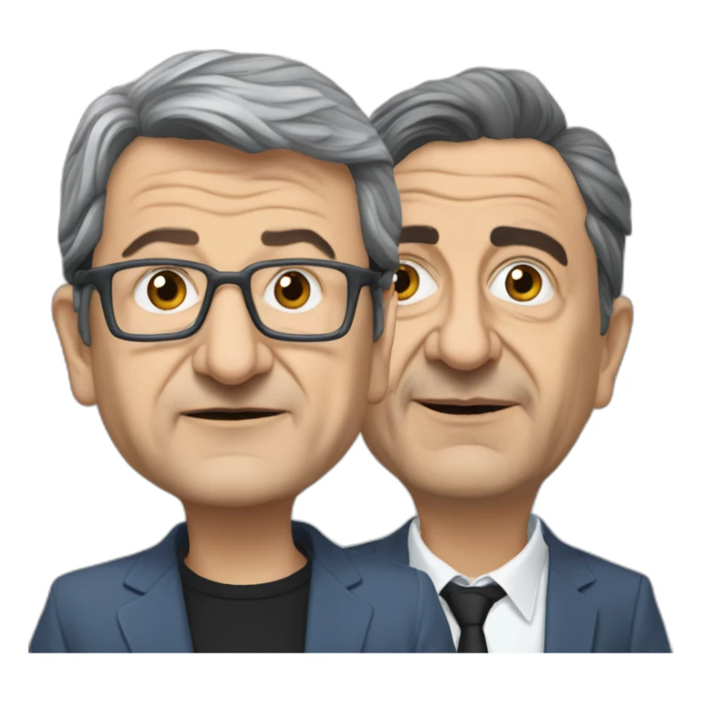 Jean luc mélanchon et eric zemmour sticker
