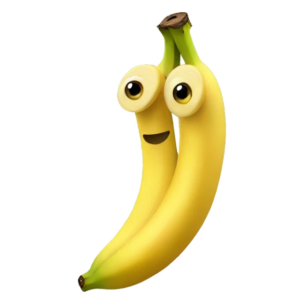 Banana with eyes and legs sticker
