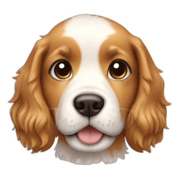 Caramel and white puppy with medium hair sticker
