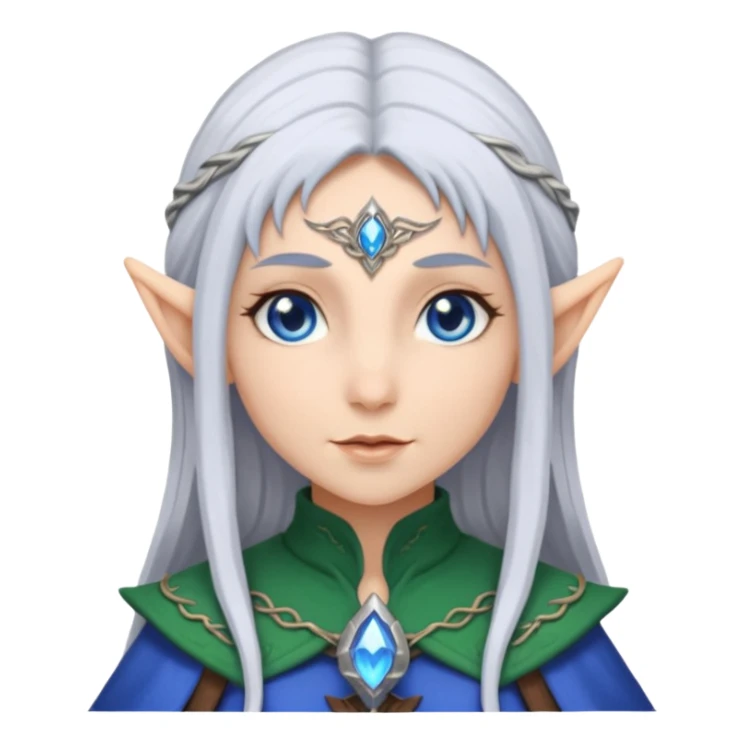 Frieren the female elf mage with silver hair sticker