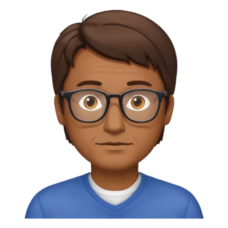 homme brun age moyen brun lunettes sticker