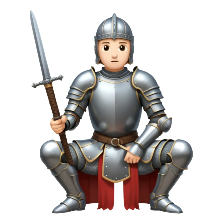 a kneeling knight sticker