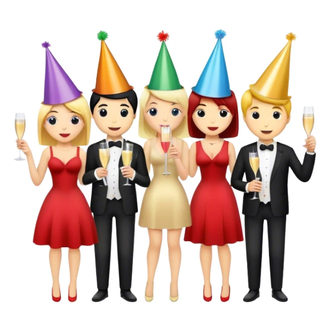 Gente bailando música en un jardín sticker