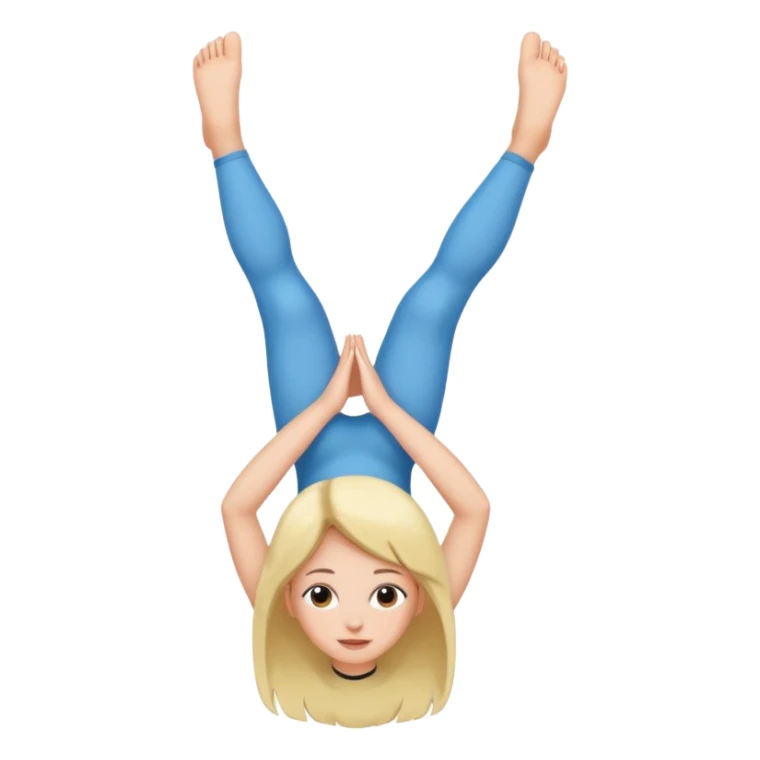 a foot placed on top on a girl's head sticker