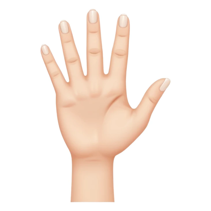 bent white girl arm with a two fingered hand sticker