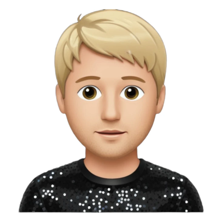 Kian Egan from Westlife with black sequin outfit sticker