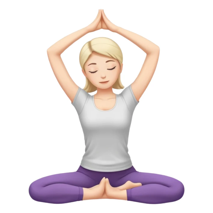 person stretching in a yoga pose sticker