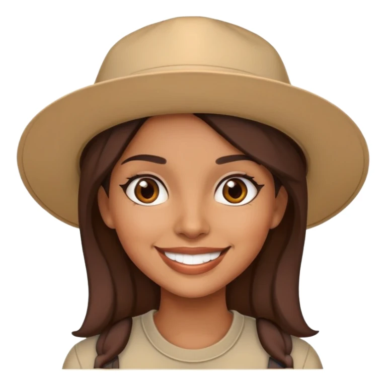 stylish latin-american woman wearing a cap and smiling  sticker