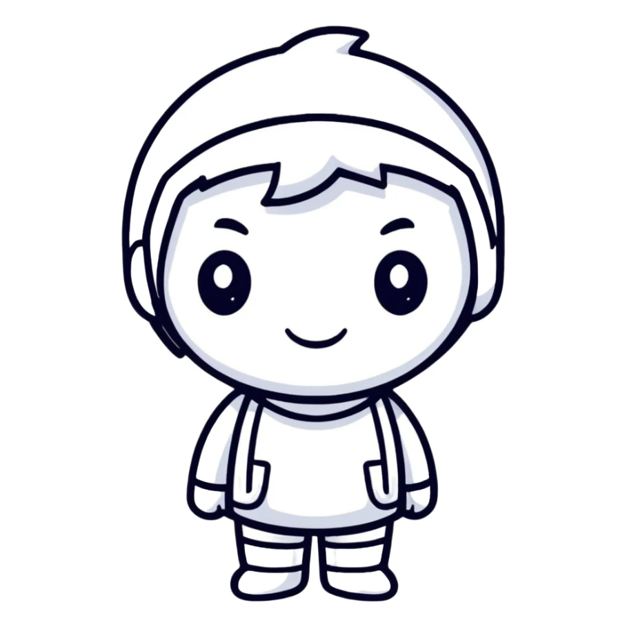 character dazzled by the sun, cartoonish sticker style sticker