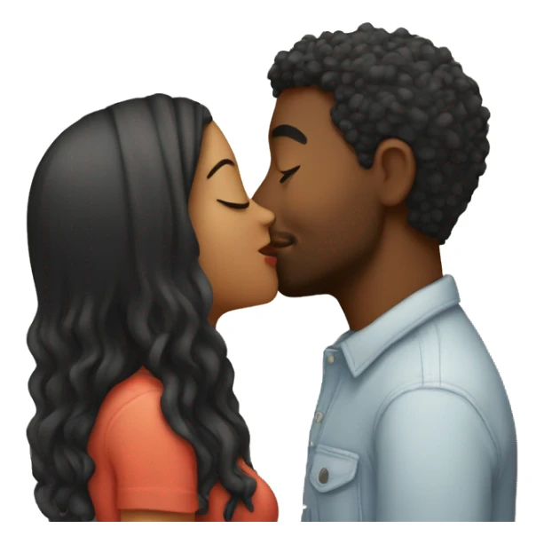 Boyfriend and girlfriend kissing  sticker