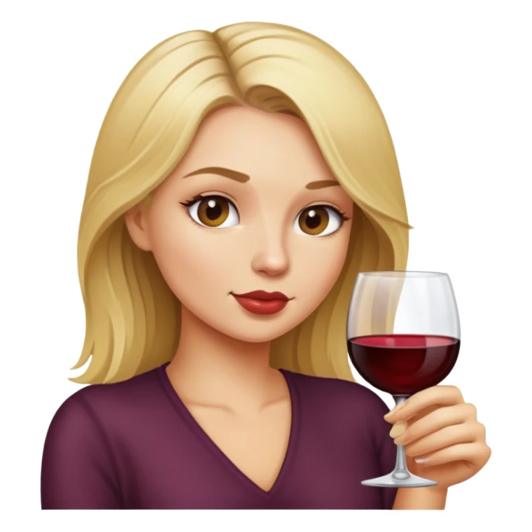 Dirty blonde woman drinking Wine  sticker