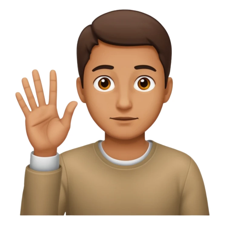 a man making the gesture of not seeingç sticker