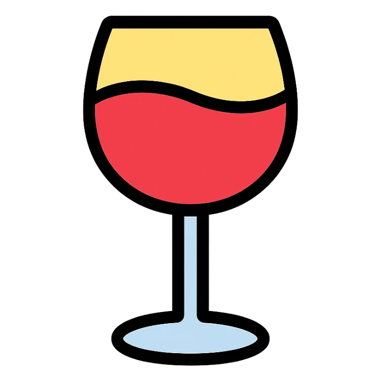 wine glass sticker