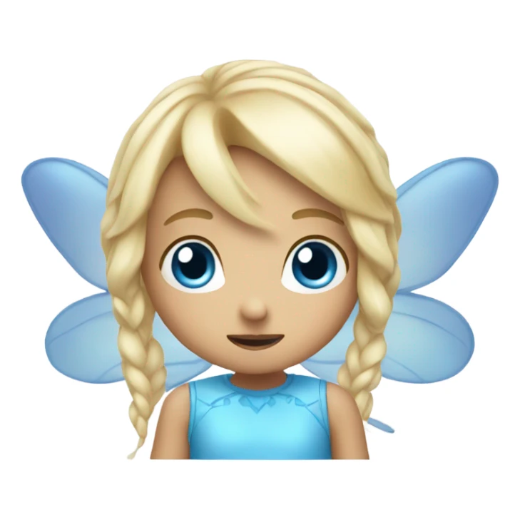 Tiny blonde hair blue eyed  fairy is awake! sticker
