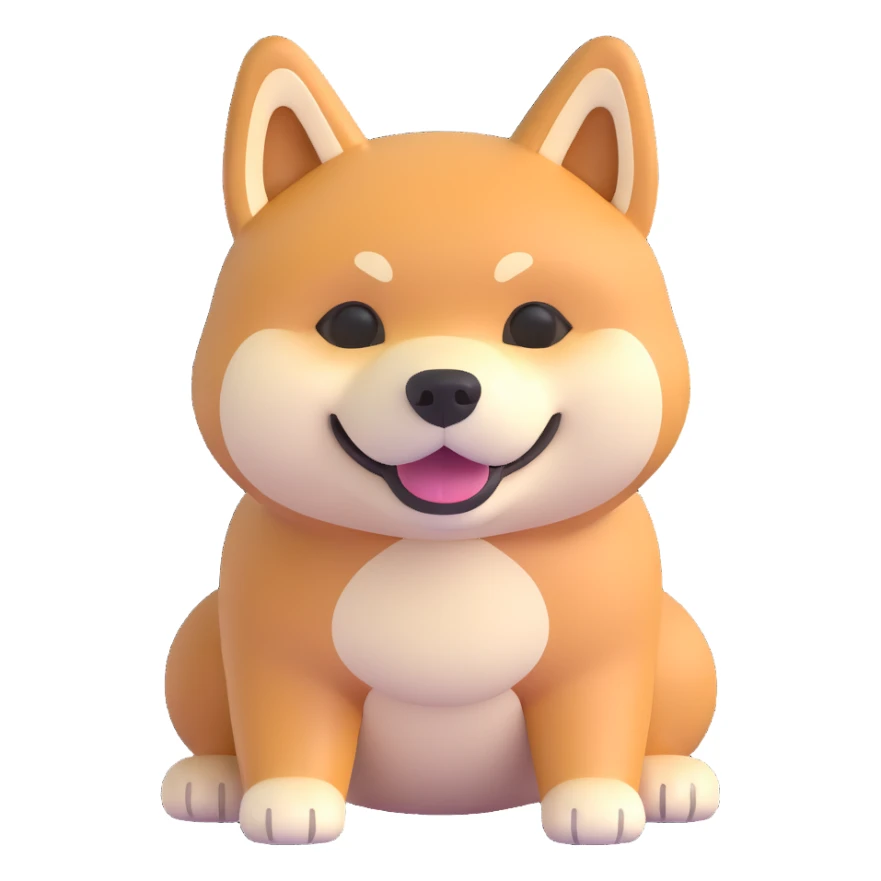 shiba inu thin sticker