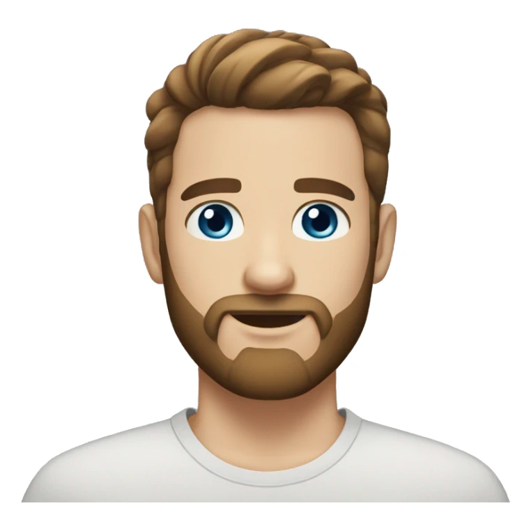 medium beard
blue eyes
shaved hair
Brown hair sticker