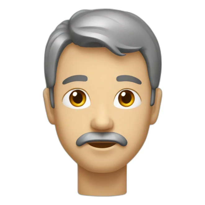 tete d'un homme boudist bouche ferme sticker