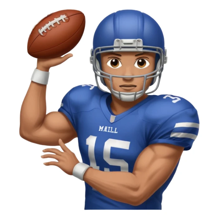 American Football player sketched out arm sticker