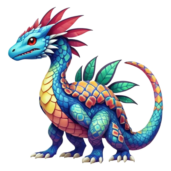 cool exotic fantasy-creature-Fakémon-Pokémon, full body sticker