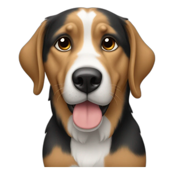 Un chien noir qui fais coucou avec sa patte avant sticker