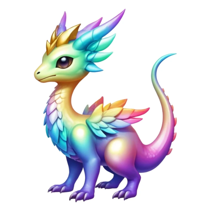Epic divine legendary complex detailed iridescent gradients aesthetic-scenery-Fakémon-creature sticker