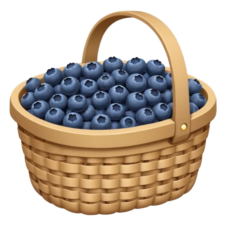 A  beige basket of blueberries  sticker