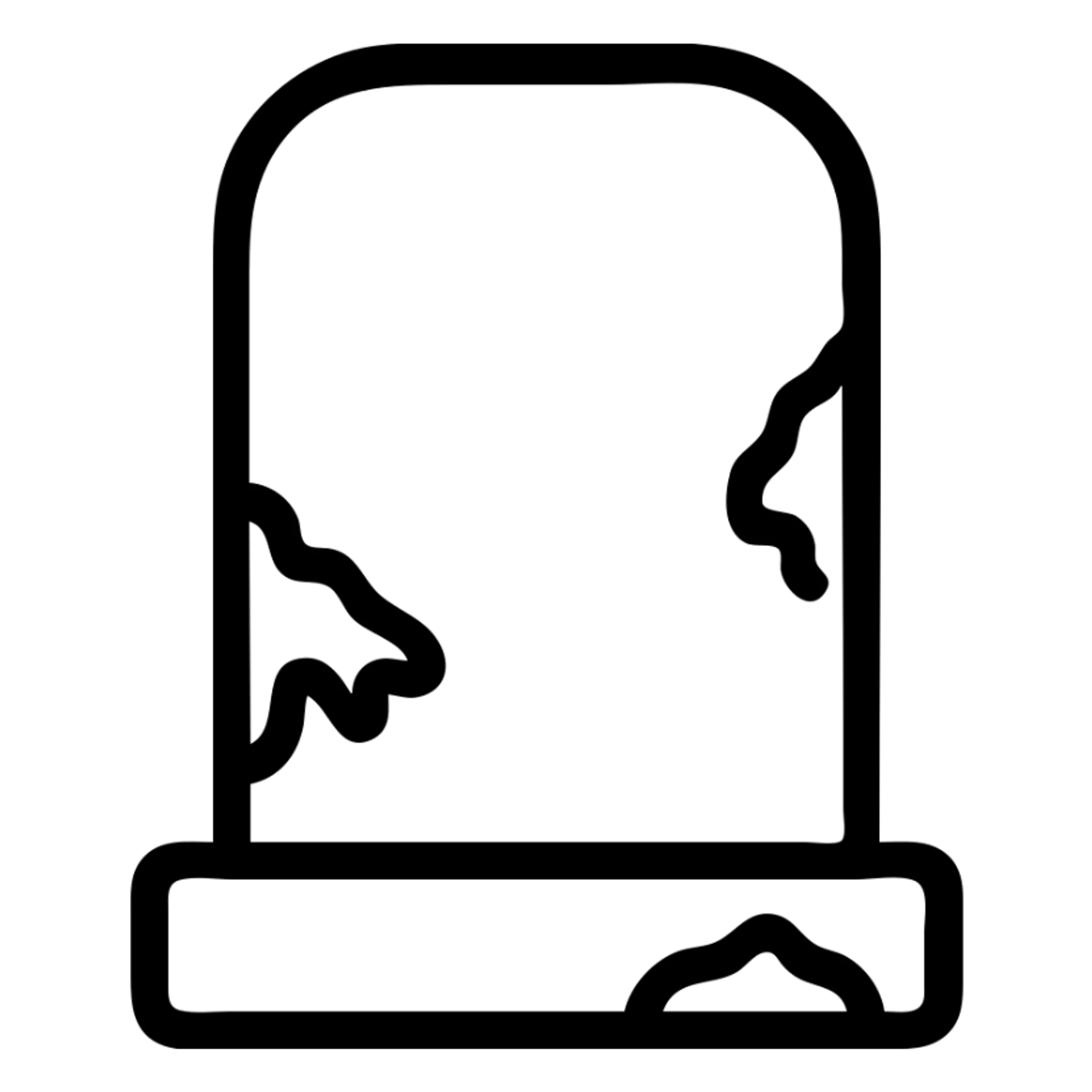 Add moss and weathering to a traditional Norway gravestone without cross, keep the style consistent with the original, no background. sticker