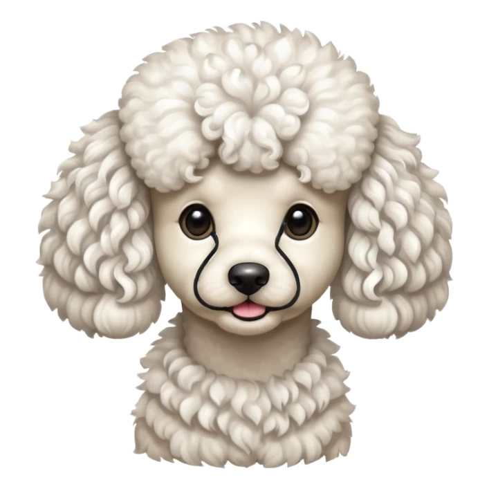 caniche blanco peluqueria canina sticker