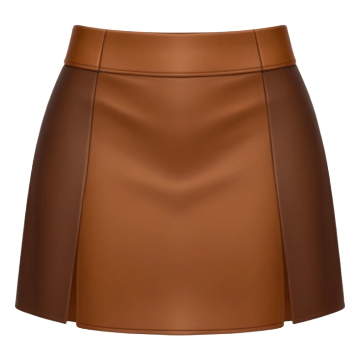 brown leather tight skirt emoji sticker
