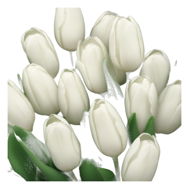 a bunch of white tulips  sticker