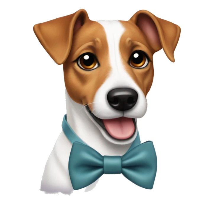 jack russell terrier wearing a bow tie  sticker