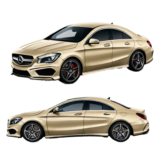 beige mercedes benz cla sticker