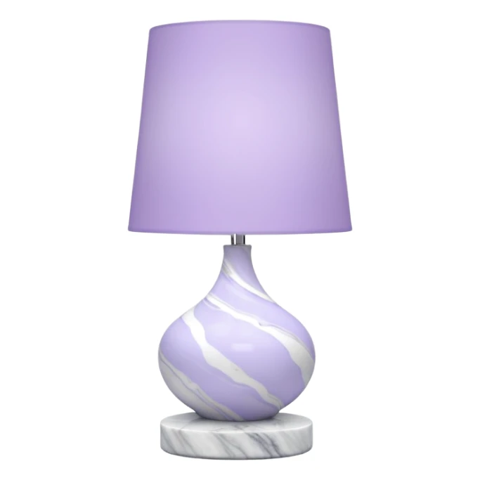 Lavender pastel purple and marble white aesthetic decoration lamp sticker