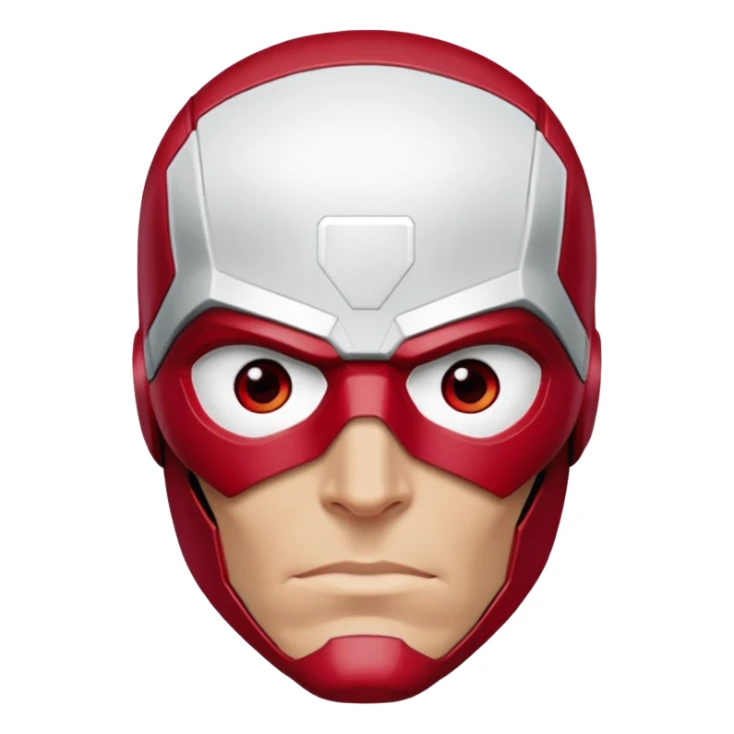 vision marvel red face from captain america: civil war sticker