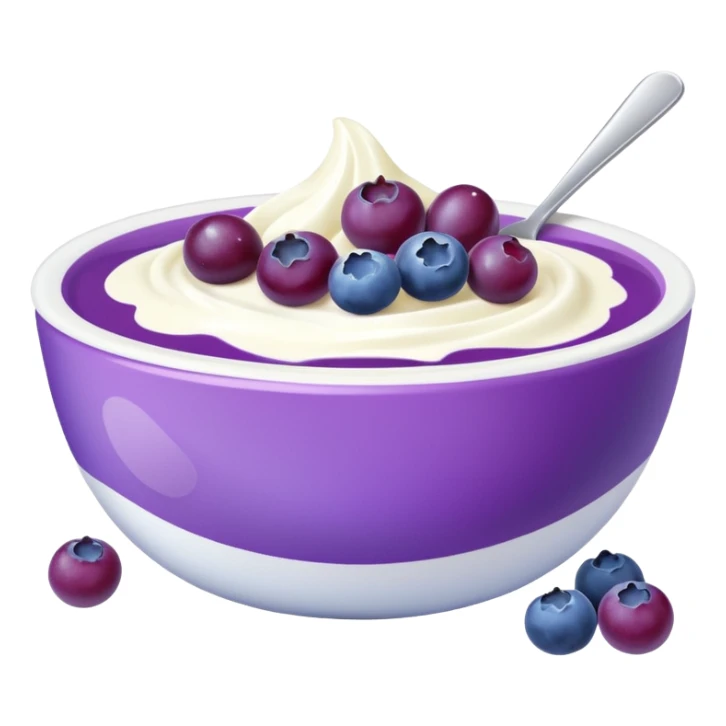 yoghurt bowl with grapes and blueberries sticker